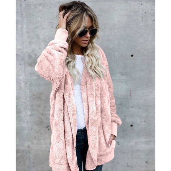 Sherpa jacket with hoodie - One Size - - Picture 5 of 6